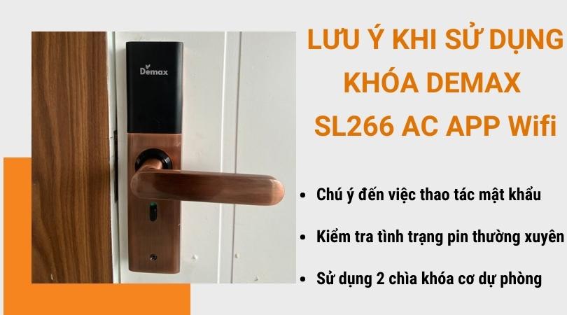 Lưu ý khi sử dụng Khóa điện tử Demax EL266 AC - APP Wifi
